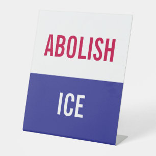 Aangepaste anti-ICE persoonlijke protest Reclamebord Met Voetstuk