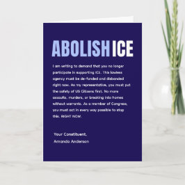 Aangepaste anti-ICE-politieke ansichtkaart Kaart