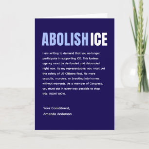 Aangepaste anti-ICE-politieke ansichtkaart Kaart