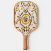 Aangepaste Antiek Franse Rococo Floral Elegant Cre Pickleball Paddle (Achterkant)