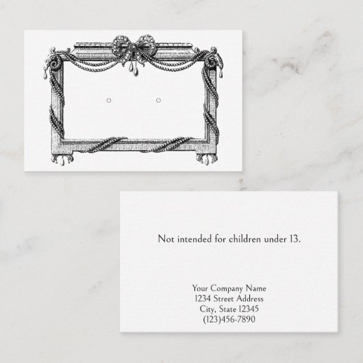 Aangepaste Antiek Kaarten voor juwelenweergave Afsprakenkaartje (Voorkant / Achterkant)