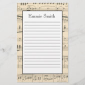 Aangepaste Antiek kaartmuziek Briefpapier (Voorkant)