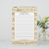 Aangepaste Antiek kaartmuziek Briefpapier (Staand voorkant)
