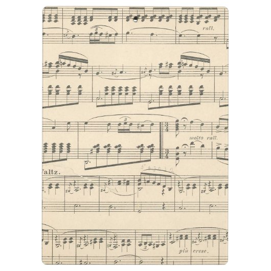 Aangepaste Antiek muziek Klembord (Achterkant)