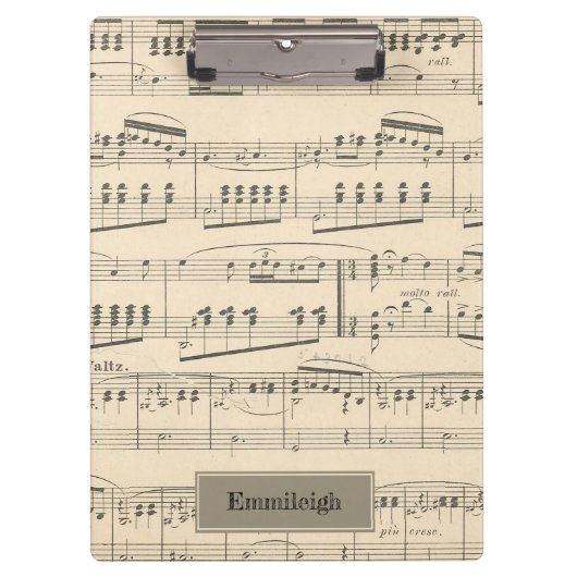 Aangepaste  Antiek muziek Klembord (Voorkant)