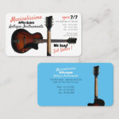 Aangepaste Antiek  muziekinstrumenten Winkelen Visitekaartje (Voorkant / Achterkant)