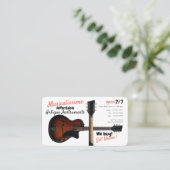 Aangepaste Antiek  muziekinstrumenten Winkelen Visitekaartje (Staand voorkant)