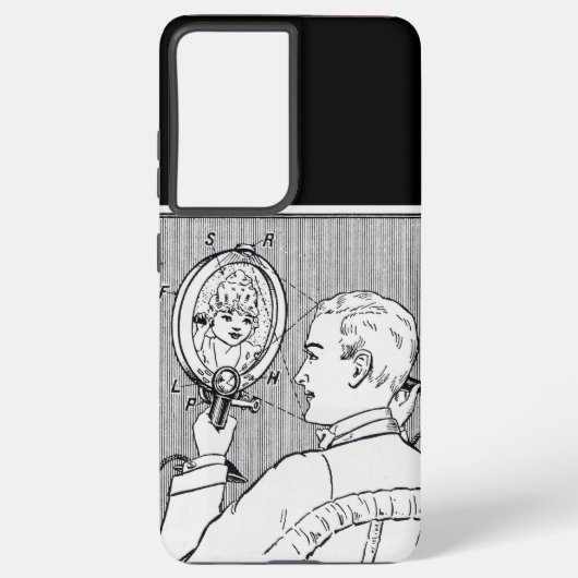 Aangepaste antiek videofoon Telefoon Case Samsung Galaxy Hoesje (Achterkant)