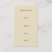 Aangepaste Antiek Visitekaartjes (Achterkant)