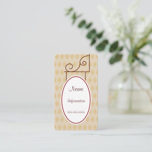 Aangepaste Antiek Visitekaartjes (Staand voorkant)