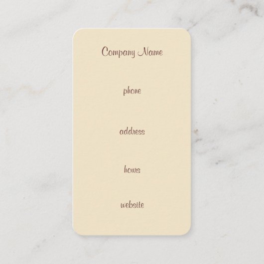 Aangepaste  Antiek Visitekaartjes (Achterkant)