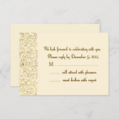 Aangepaste antwoordplank RSVP kaartje (Voorkant / Achterkant)