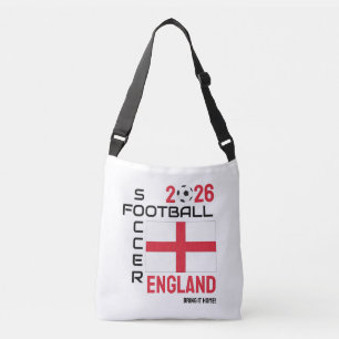 Aangepaste ANY YEAR Voetbal ENGELAND Soccer Crossbody Tas