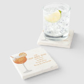 Aangepaste Aperol Spritz Recept Coaster Stenen Onderzetter (Zijkant)