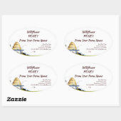 Aangepaste Apiary  Beehive and Clouds Honey Ovale Sticker (Vel)