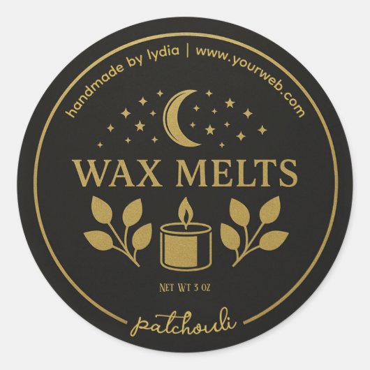 Aangepaste  Apothecary Wax Melts Label (Voorkant)