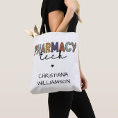 Aangepaste Apotheek Tech Retro Apotheek Technicus Tote Bag (Dichtbij)