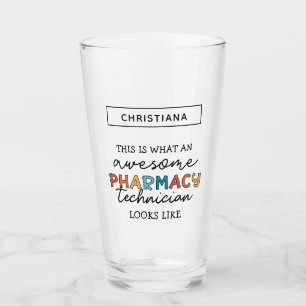 Aangepaste apotheek Technicus Geweldige Funny Glas