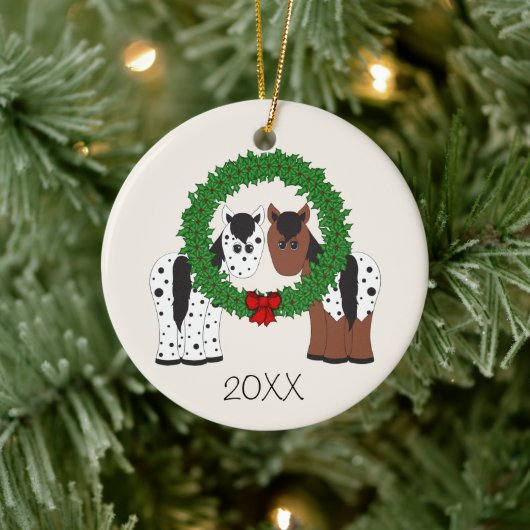 Aangepaste Appaloosa-paardenpest 1 Kerstmis Keramisch Ornament (Boom)
