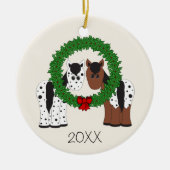 Aangepaste Appaloosa-paardenpest 1 Kerstmis Keramisch Ornament (Voorkant)