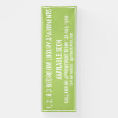 Aangepaste appartementen te huur meerkleurig groot spandoek (Verticaal)