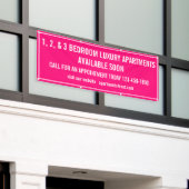 Aangepaste appartementen te huur meerkleurig klein spandoek (Buitenkant Gebouw)
