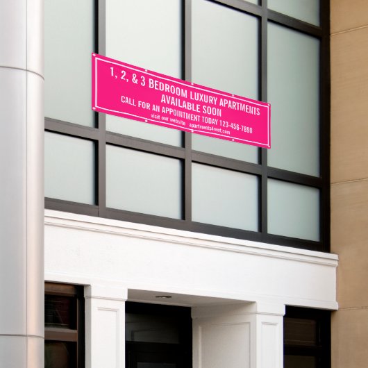 Aangepaste appartementen te huur multi gekleurd me spandoek (Buitenkant Gebouw)