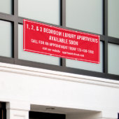 Aangepaste appartementen te huur Multi Kleur Klein Spandoek (Buitenkant Gebouw)