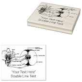 Aangepaste Apple Anatomy Rubber Stamp Rubberstempel (Gestempeld)