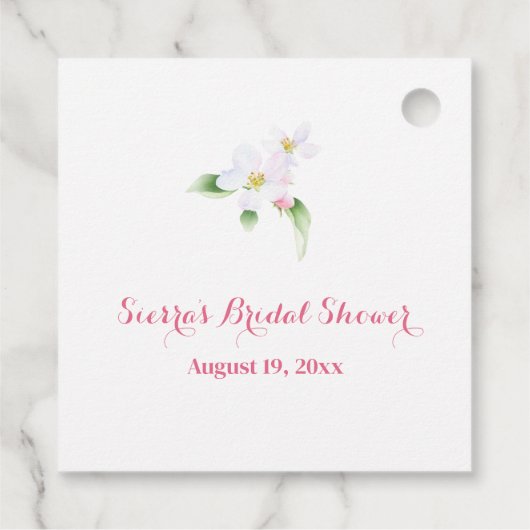 Aangepaste Apple Blossom Bruid Dankjewel Bedankjes Labels (Achterkant)