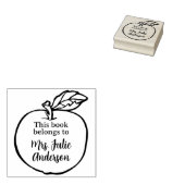 Aangepaste Apple Book Stamp voor docenten Rubberstempel (Gestempeld)