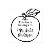 Aangepaste Apple Book Stamp voor docenten Rubberstempel (Afrduk)
