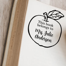 Aangepaste Apple Book Stamp voor docenten