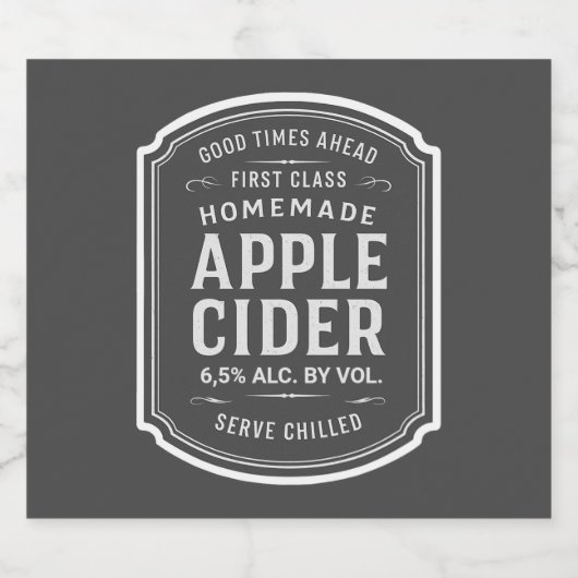 Aangepaste Apple Cider Label Sticker (Enkel label)