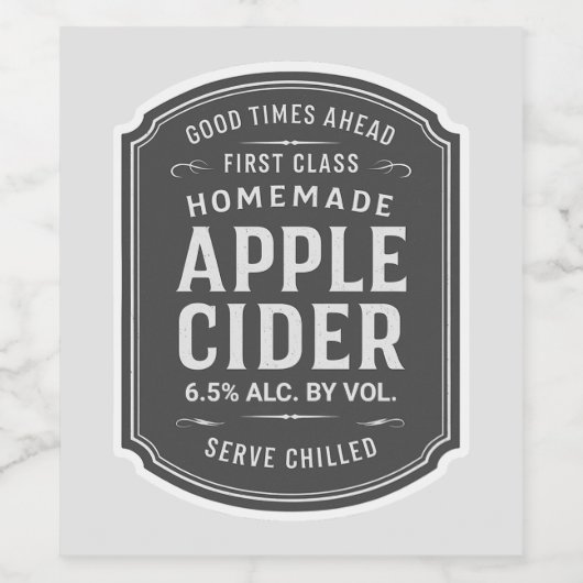 Aangepaste Apple Cider Label Sticker (Enkel label)