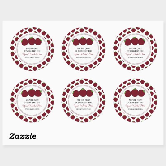 Aangepaste Apple Classic ronde Sticker (Vel)