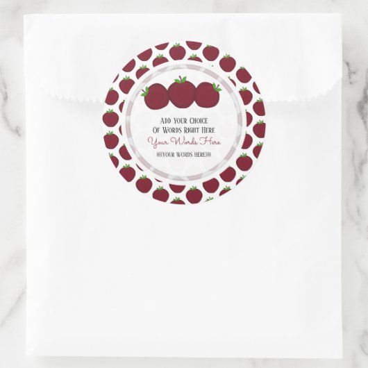 Aangepaste Apple Classic ronde Sticker (Tas)