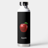 Aangepaste Apple-fruitafbeelding en bewerkbare tek Waterfles (Links)