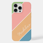 Aangepaste Apple Green Blush Coral Oranje Blue Str iPhone Hoesje (Achterkant)