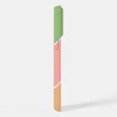 Aangepaste Apple Green Blush Coral Oranje Blue Str iPhone Hoesje (Rechterkant)