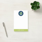 Aangepaste Apple-leraar met trendy Chevron-patroon Post-it® Notes (Kantoor)