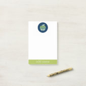 Aangepaste Apple-leraar met trendy Chevron-patroon Post-it® Notes (Op bureau)