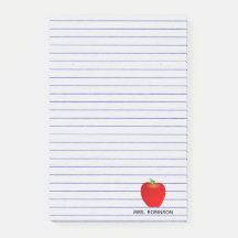 Aangepaste Apple Lines Teacher Sticky Notes