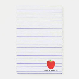Aangepaste Apple Lines Teacher Sticky Notes