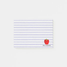 Aangepaste Apple Lines Teacher Sticky Notes