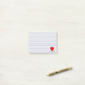 Aangepaste Apple Lines Teacher Sticky Notes (Op bureau)