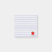 Aangepaste Apple Lines Teacher Sticky Notes (Voorkant)