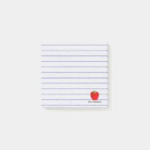 Aangepaste Apple Lines Teacher Sticky Notes