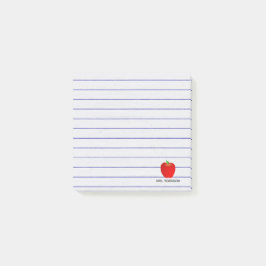 Aangepaste Apple Lines Teacher Sticky Notes