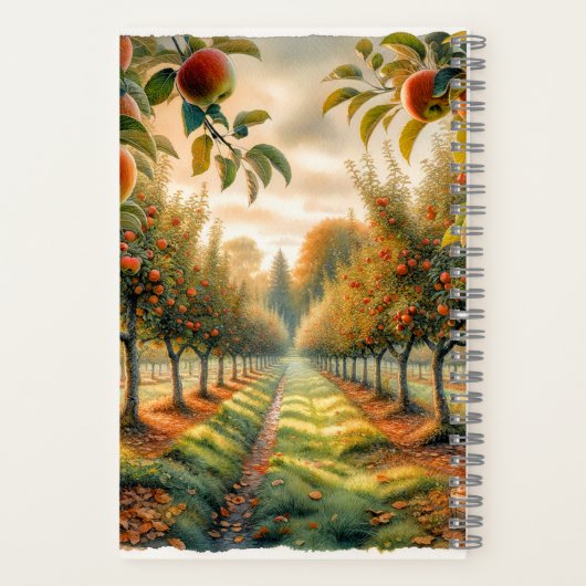Aangepaste Apple Orchard Notitieboek met naam (Achterkant)